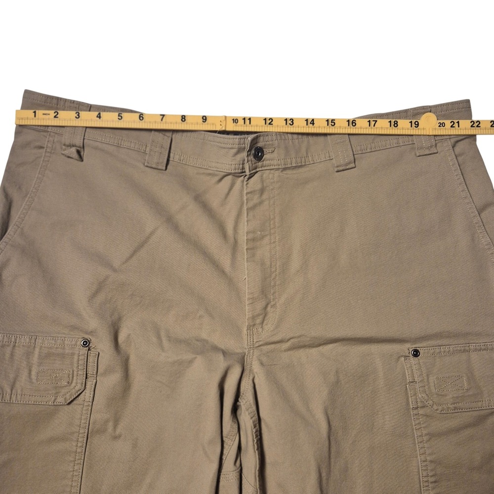 Duluth Trading Flex Fire Hose Cargo Shorts Mens 44 Khaki Utility Work - Picture 8 of 11